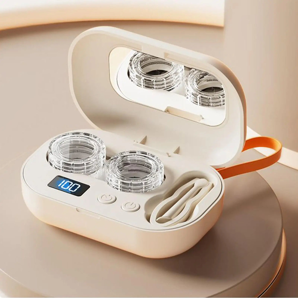 Ultrasonic Contact Lens Cleaner Case | USB-C, 3-Min Clean Lens Cleaning Case QXL