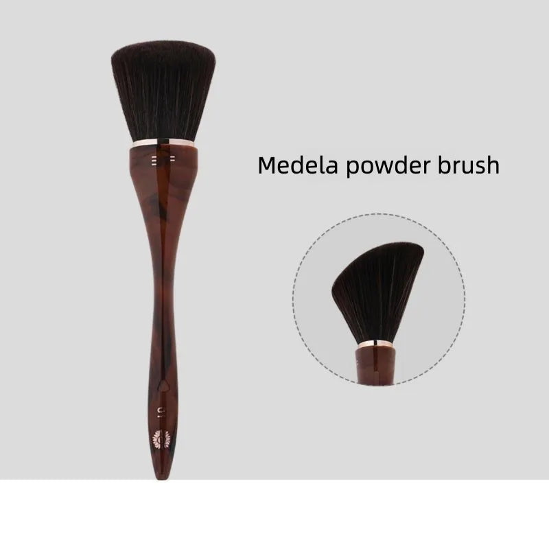 Slanted Loose Powder Setting Brush | Large-Area Honey Sweep Powder Setting Brush QXL Medela Loose Powder