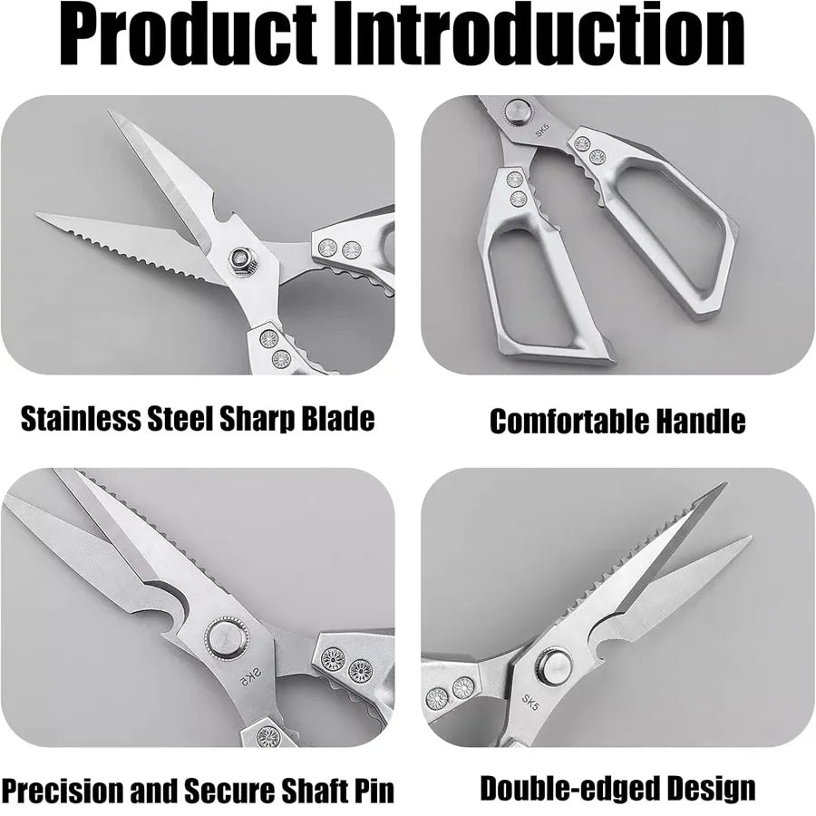Multifunctional Kitchen Scissors | Stainless Steel Bone Cutter Kitchen Shears QXL