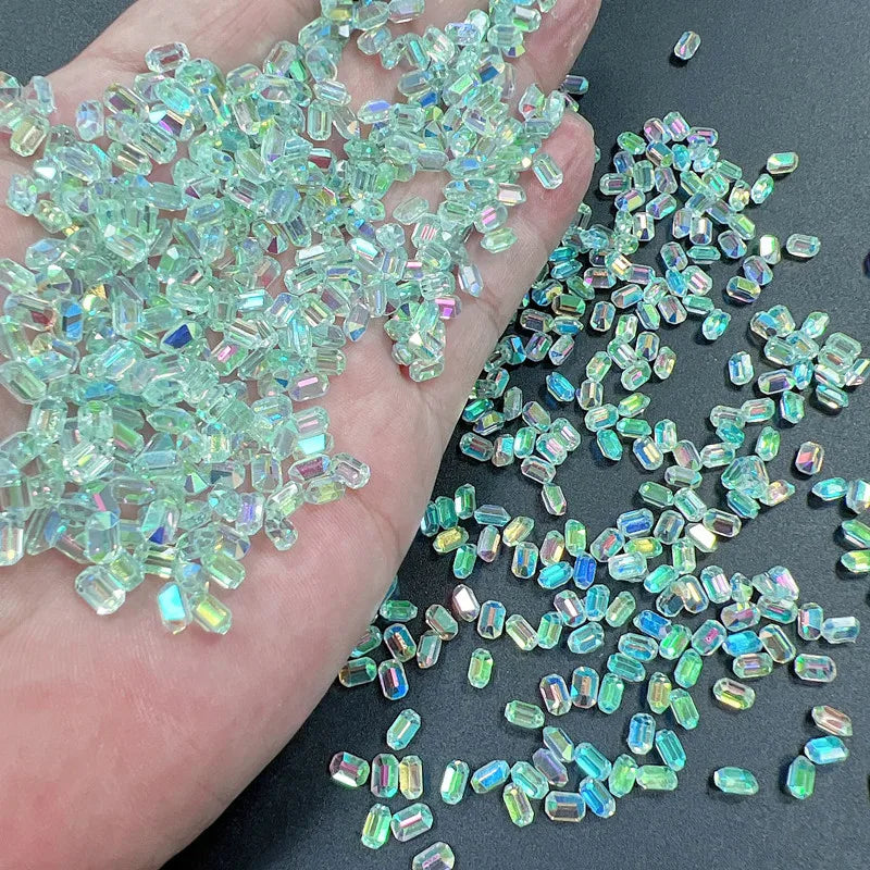 50-Pack 3D Aurora Sugar Cube Crystal Nail Charms | NAILFYOU Nail Art Charms QXL