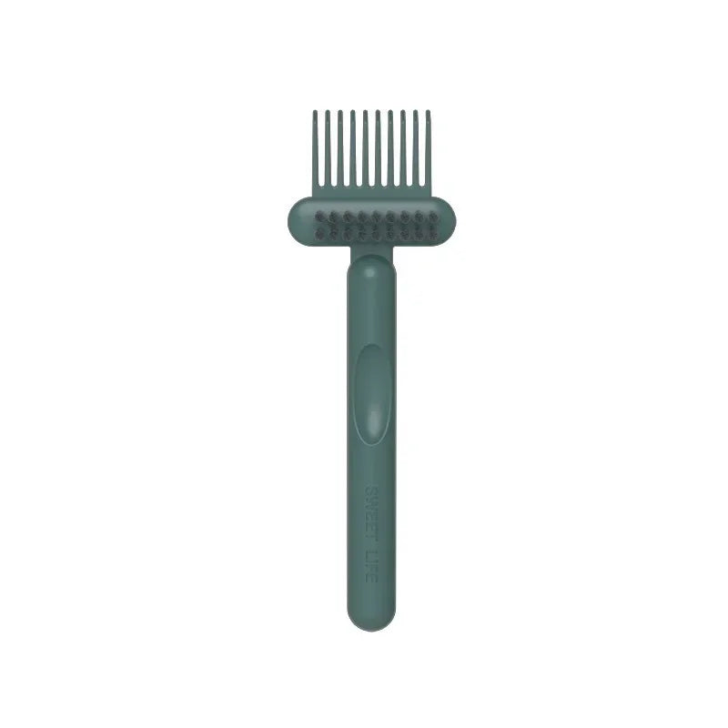 2-in-1 Hairbrush Cleaner Comb Rake Tool | Home & Salon Hairbrush Cleaner Tool QXL Green