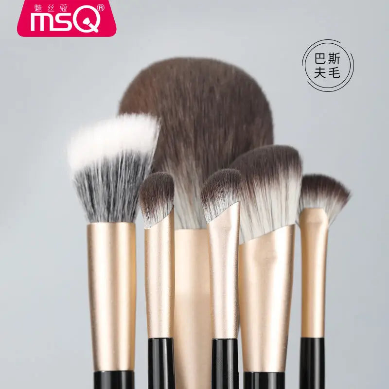 MSQ 12-Piece Black Cat Makeup Brush Set | Full Size Cosmetics Makeup Brush Set QXL