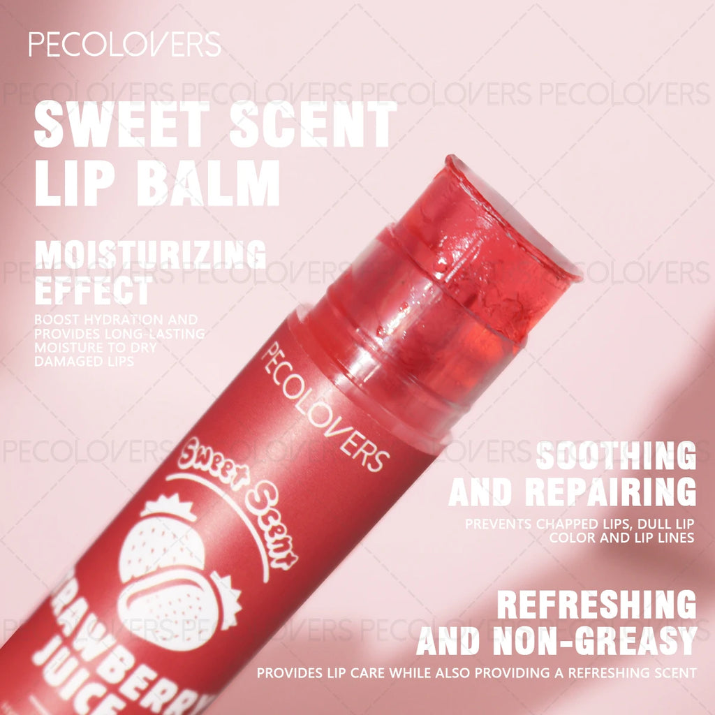 PECOLOVERS Fruity Lip Gloss Balm | Moisturizing & Long-Lasting Fruity Lip Gloss QXL