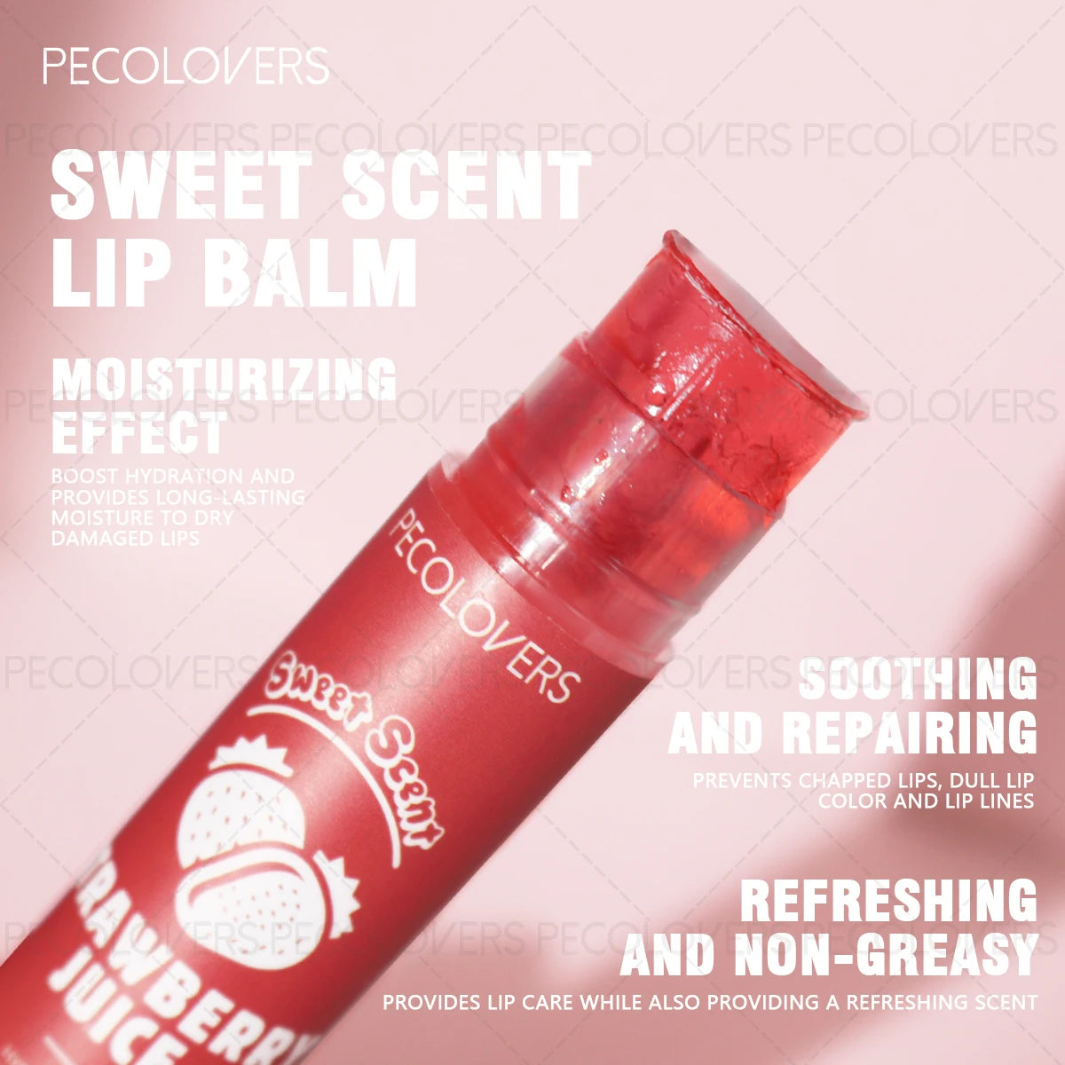 PECOLOVERS Fruity Lip Gloss Balm | Moisturizing & Long-Lasting Fruity Lip Gloss QXL