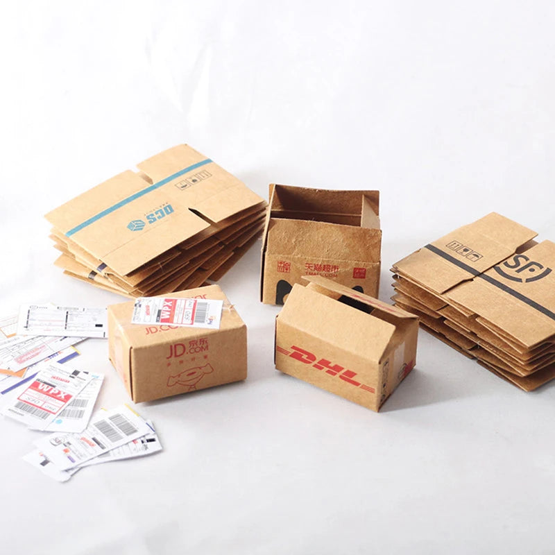 1:12 Dollhouse Miniature Cardboard Box Set – 5 Pieces Dollhouse Miniature QXL