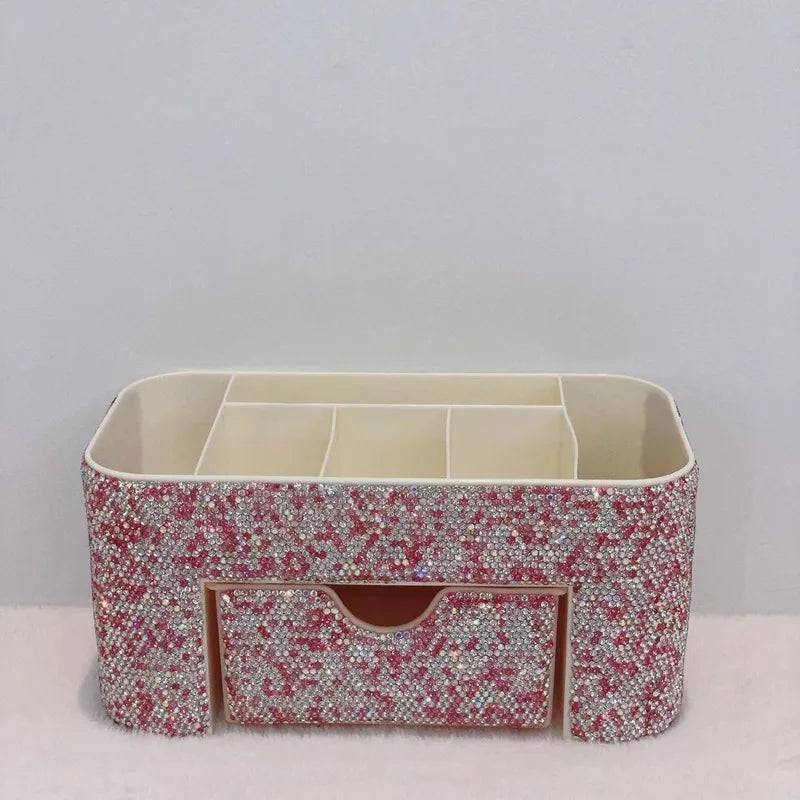 Diamond-Studded Multi-Layer Acrylic Makeup Organizer Makeup Storage Organizer QXL