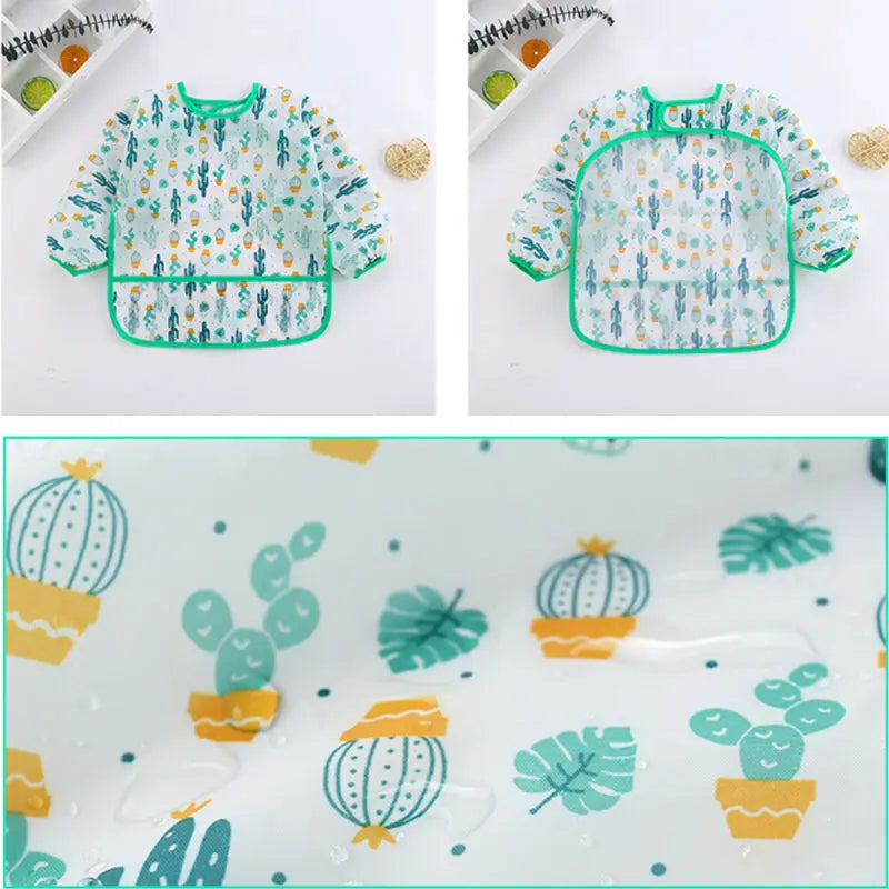 Kids Waterproof Long Sleeve Art Smock Bib Apron | Ages 1–3 Kids Bib Apron QXL