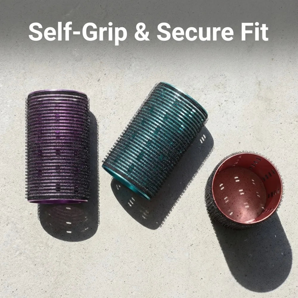 Aluminum Core Self-Grip Hair Roller | Nylon Hook & Loop 6×9cm Hair Roller QXL