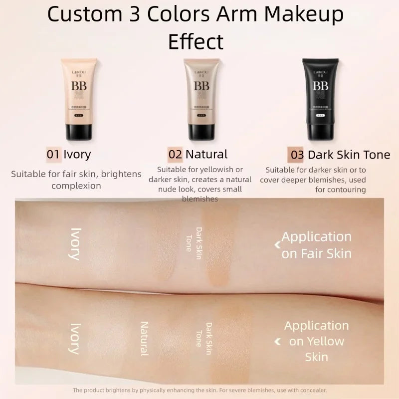 LAIKOU BB Cream Foundation – Waterproof, Oil Control, 50g BB Cream Foundation QXL