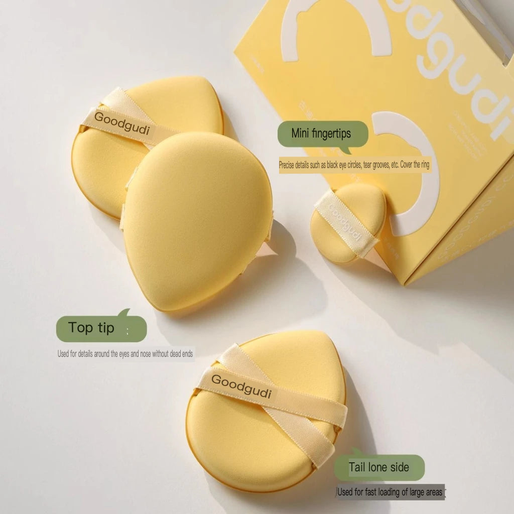 Super Soft Dry & Wet Makeup Puffs – Air Cushion 4-Pack Makeup Puff Set QXL