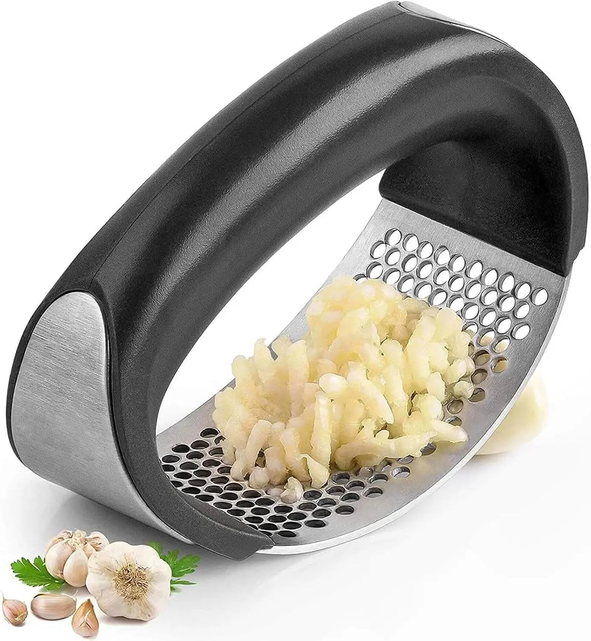 Heavy-Duty Stainless Steel Garlic Press | Lever Crusher Garlic Press QXL 1PCS