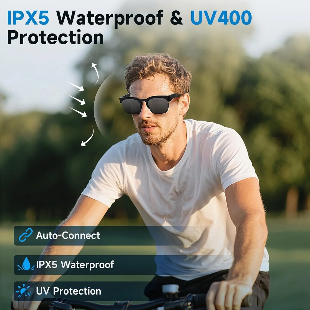 AI Smart Glasses Bluetooth 5.3 | Music, Calls & Translator Smart Audio Glasses QXL