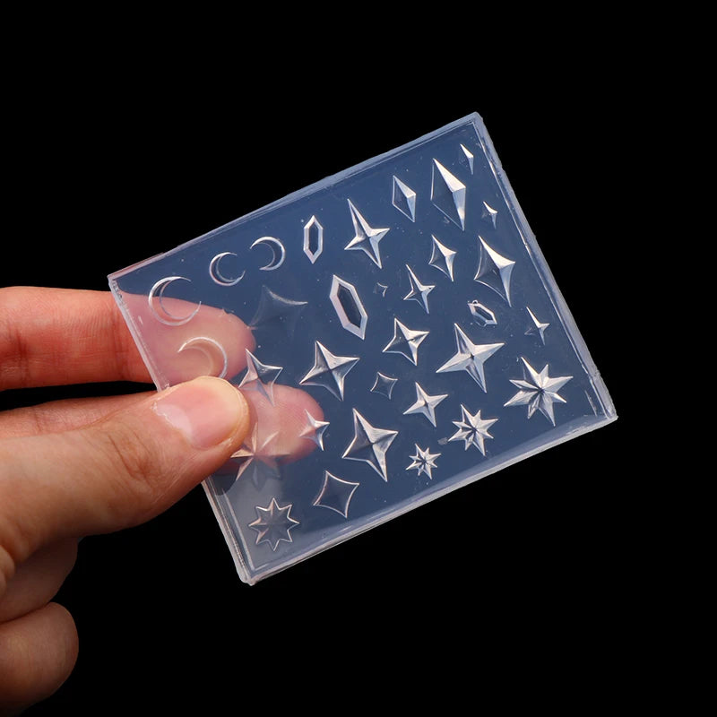 Silicone Nail Art Molds – Diamond, Rhombus & Pentagram DIY Silicone Nail Mold QXL
