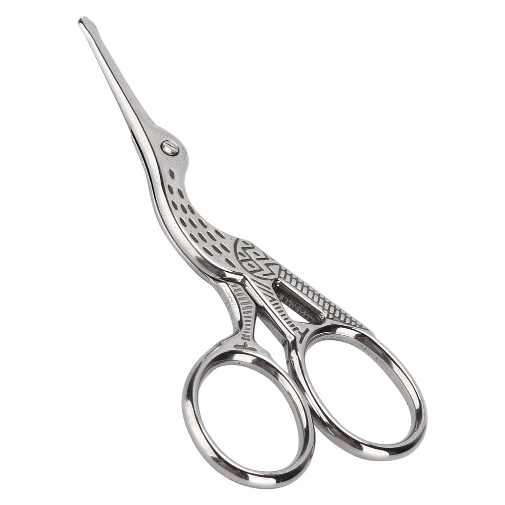 Blunt Tip Nose Hair Scissors | Stainless Steel Crane Design Nose Hair Scissors QXL