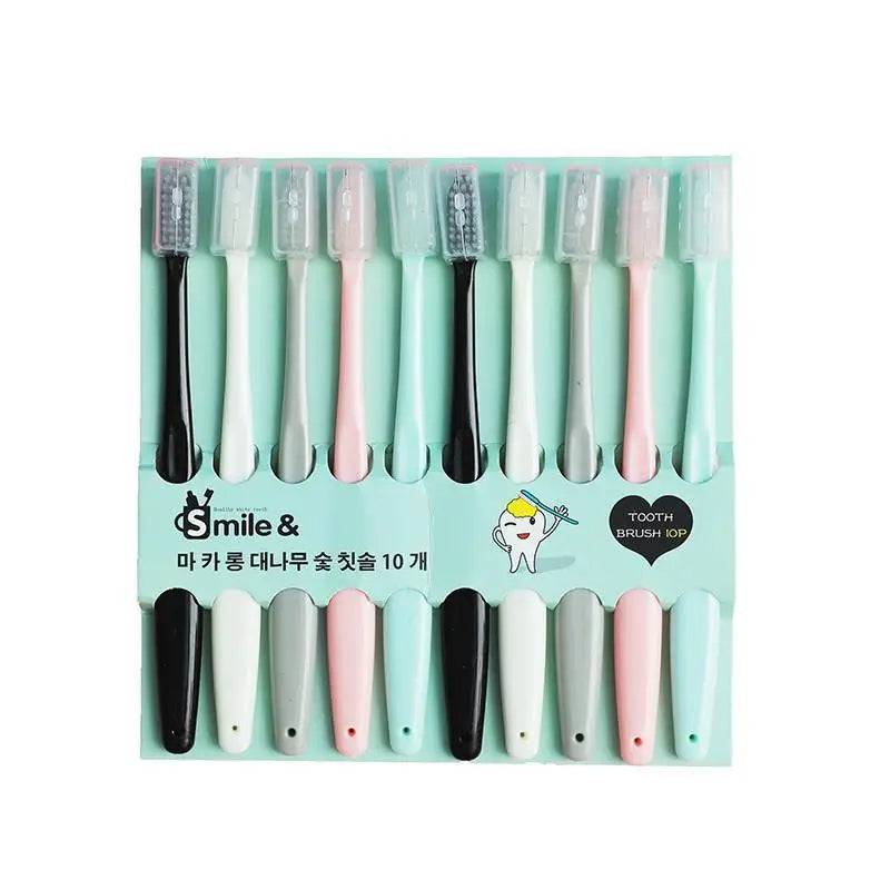 10-Pack Soft Bristle Toothbrushes | Ultrafine Deep Clean Travel Manual Toothbrush Set QXL 10PCS