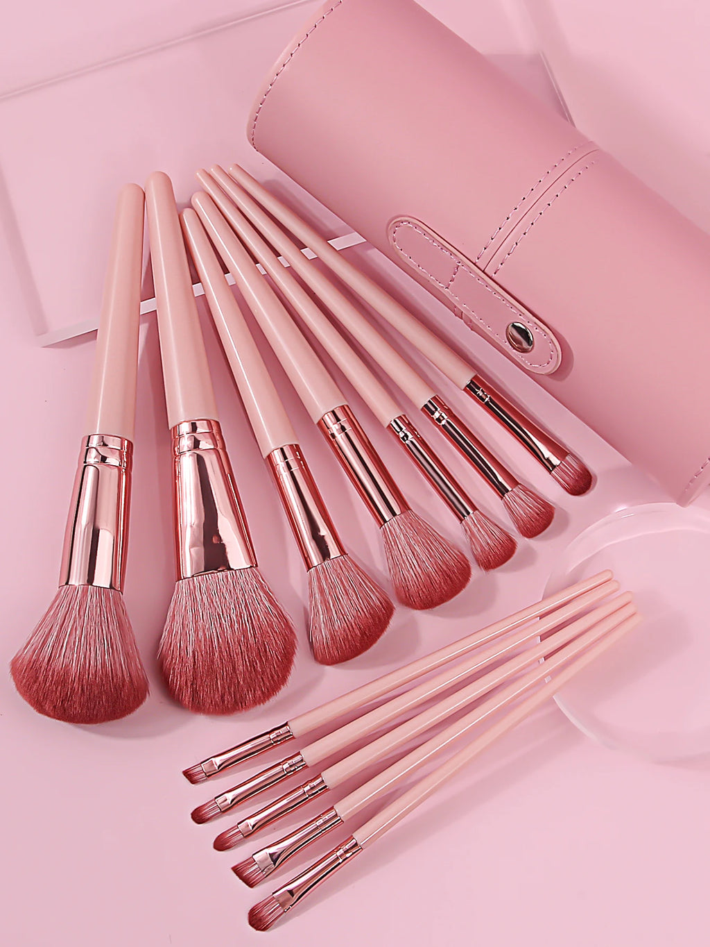 13-Piece Professional Makeup Brush Set – Pink | Full Kit Makeup Brush Set QXL