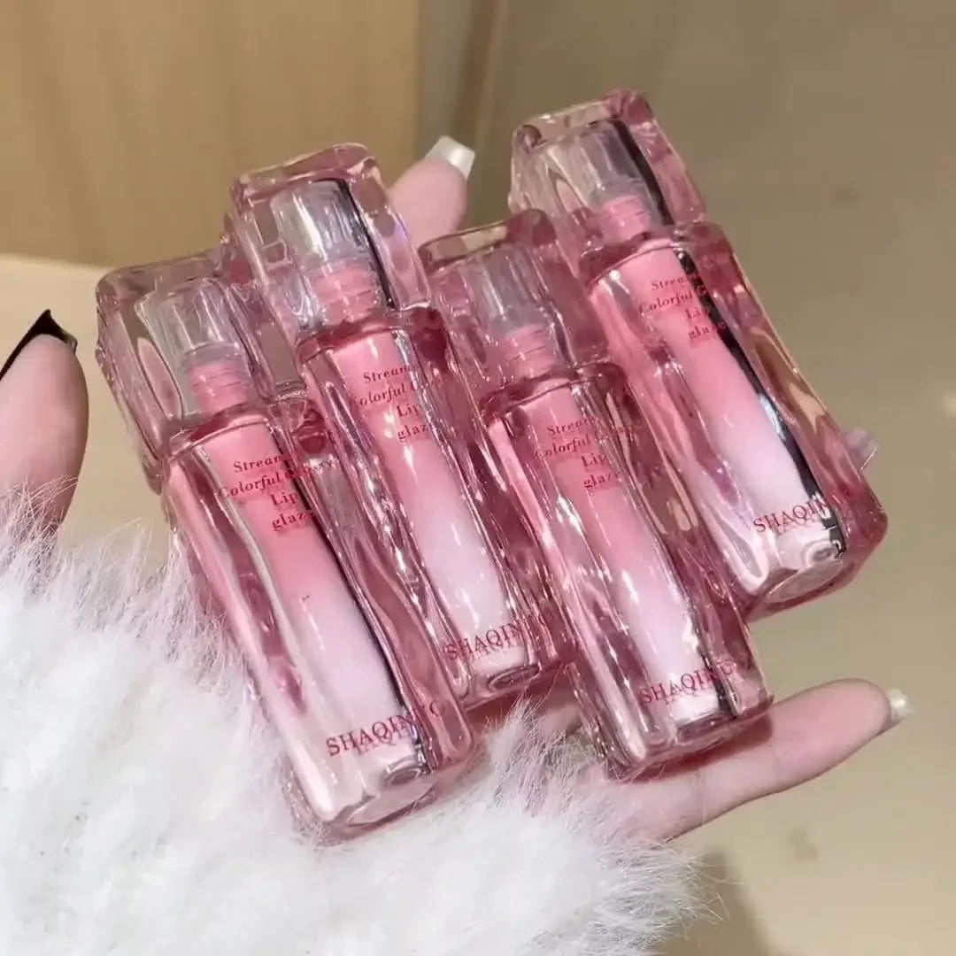 6-Color Mirror Effect Lip Gloss | Moisturizing Glossy Lipstick Lip Gloss QXL