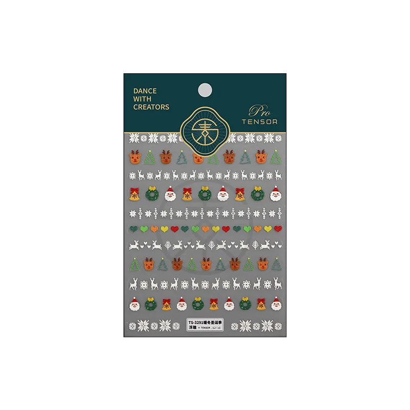 5D Anime Chibi Cartoon Nail Stickers | Embossed Self-Adhesive Nail Art Stickers QXL