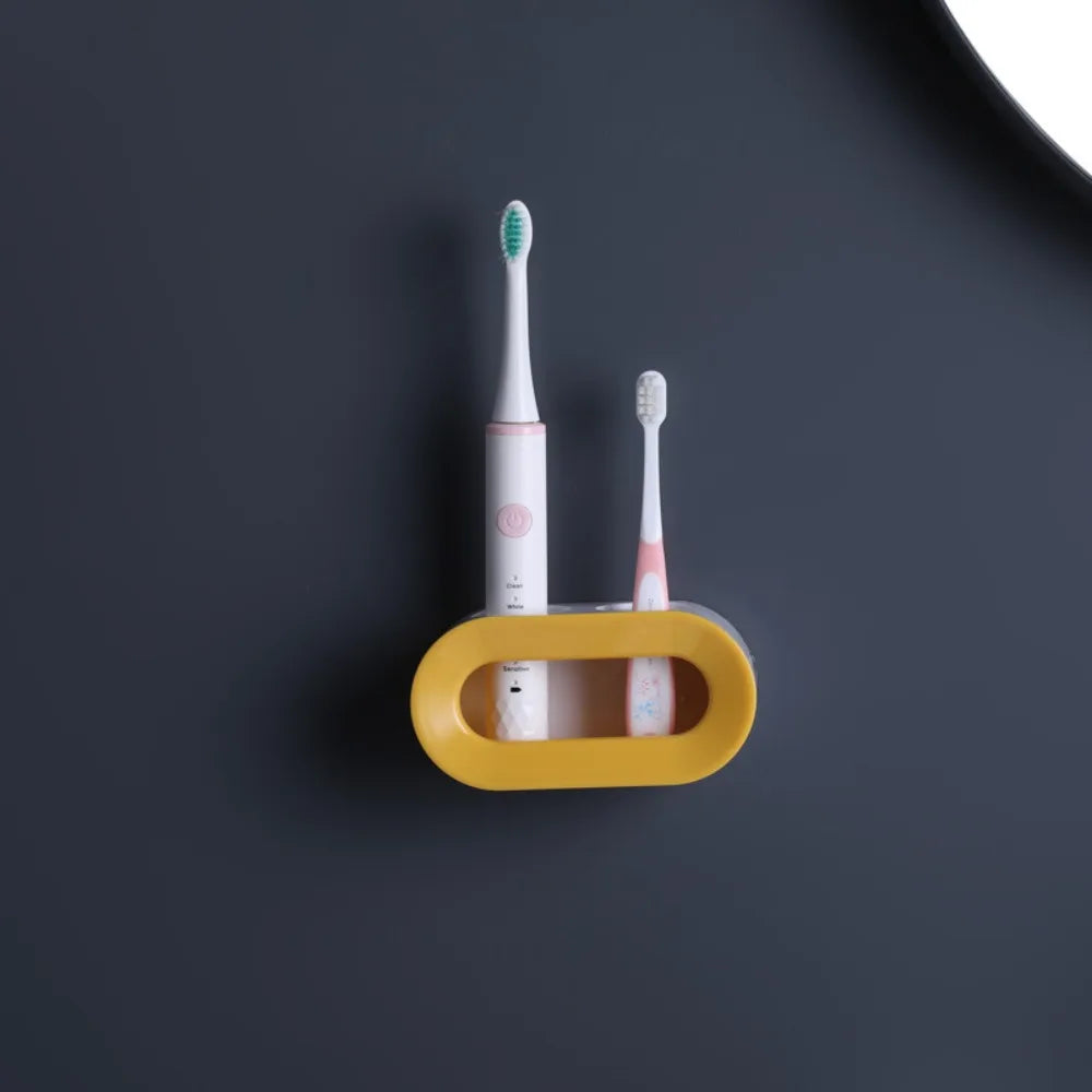 No-Drill Wall Mount Toothbrush Holder – Couple Set Toothbrush Wall Holder QXL
