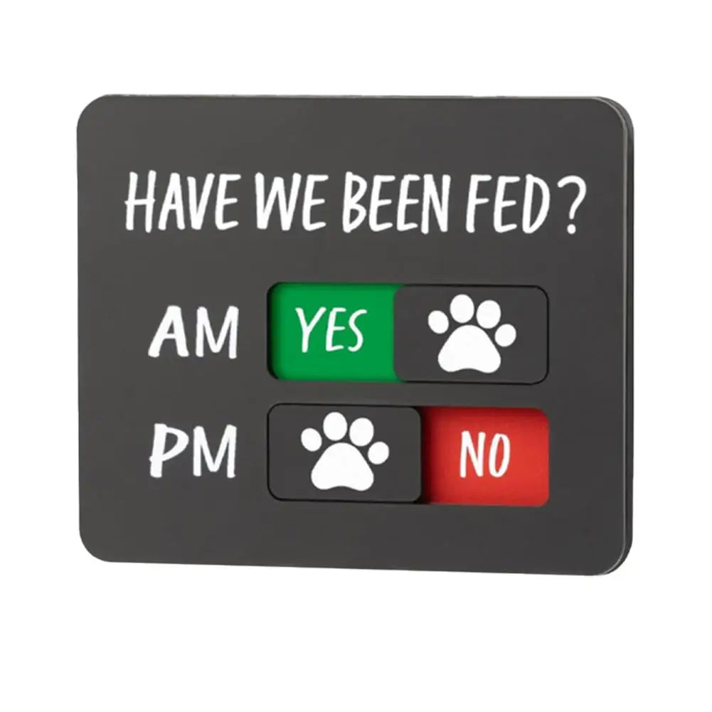 Pet Feeding Reminder Sign | AM/PM Slider Fridge Magnet Pet Feeding Reminder QXL A