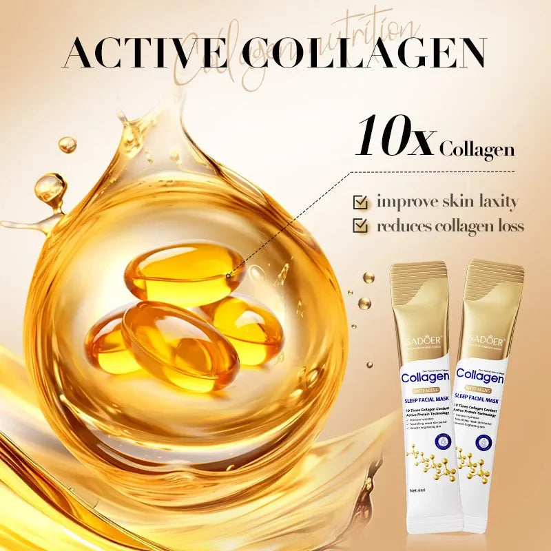 SADOER Collagen Sleeping Face Mask 30pc – Hydrating & Firming Sleeping Face Mask QXL