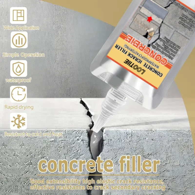 200g Waterproof Crack Filler – Self-Leveling Concrete Sealant Concrete Crack Sealant QXL