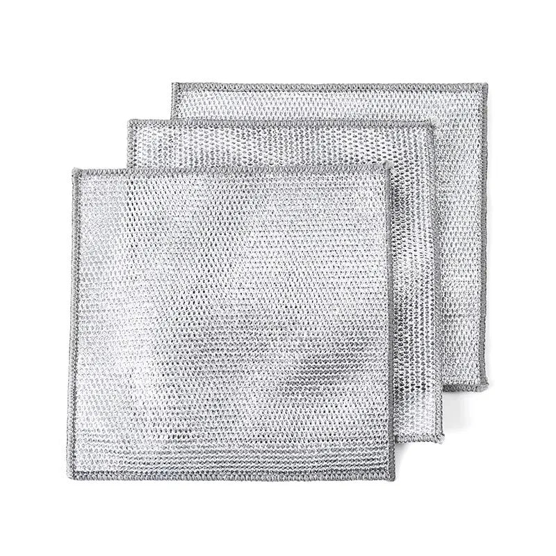 Steel Wire Scrubber Scourer Pad | Reusable Oil-Repellent Kitchen Scrubber Pad QXL