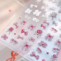 5D Nail Stickers – Pink Peach Blossom & Magpie Decals