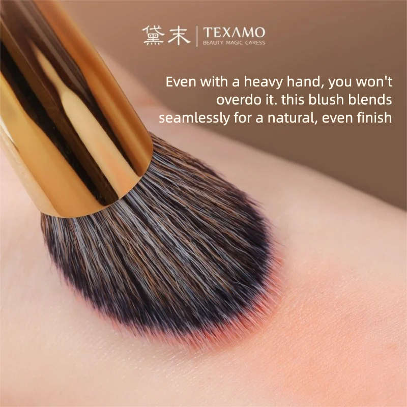 Texamo Slope Blush & Contour Brush | Powder Cream Dotting Contour Makeup Brush QXL