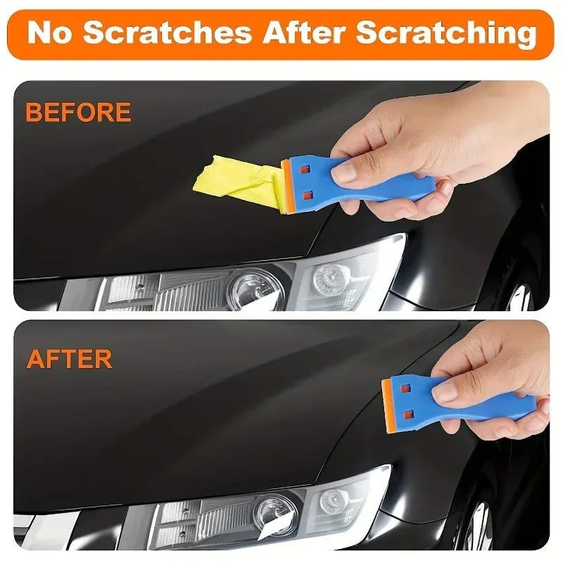 Plastic Scraper & Blade Set | Car Sticker & Glass Film Removal Car Detailing Scraper QXL