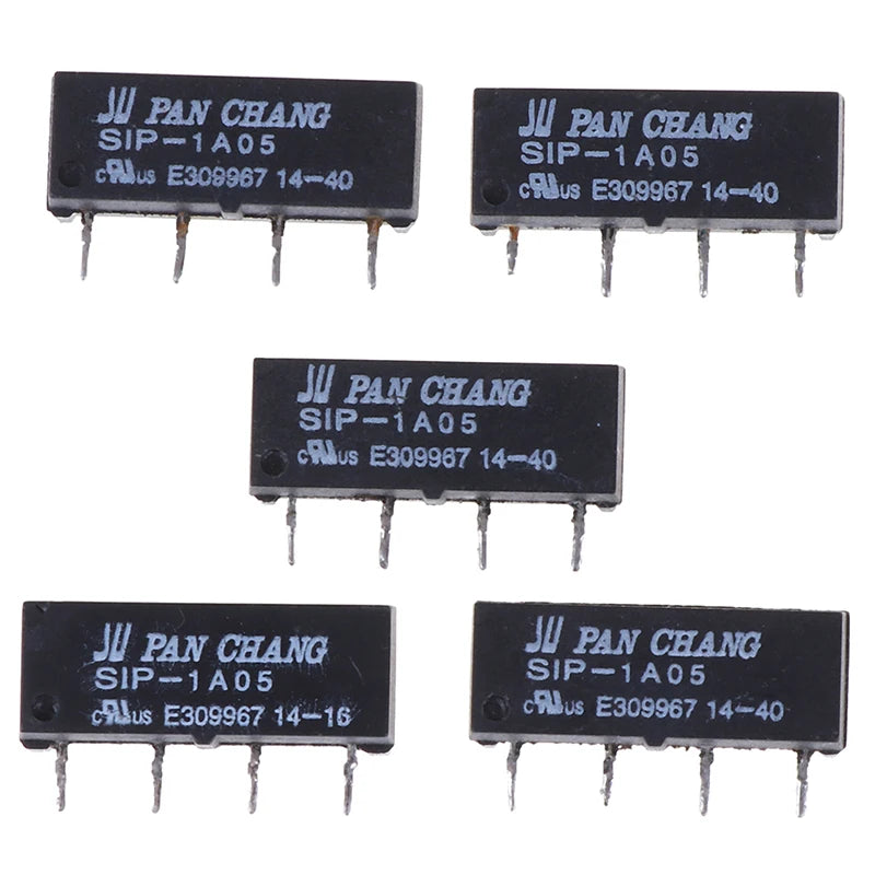 5-Pack SIP-1A05 4-Pin 5V Reed Switch Relay – DC Dry Relay Reed Switch Relay QXL 5pcs