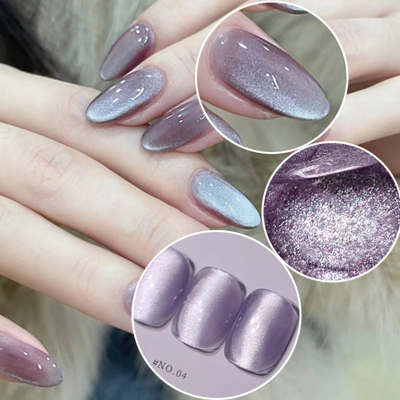 Magnetic Cat Eye Gel Nail Polish | Glass Bead UV Gel 10ml Magnetic Gel Polish QXL