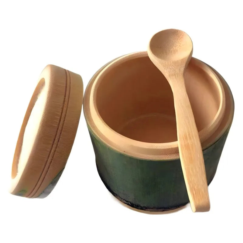 Bamboo Mask Mixing Bowl Set with Lid & Spoon | DIY Skincare Mask Mixing Bowl Set QXL