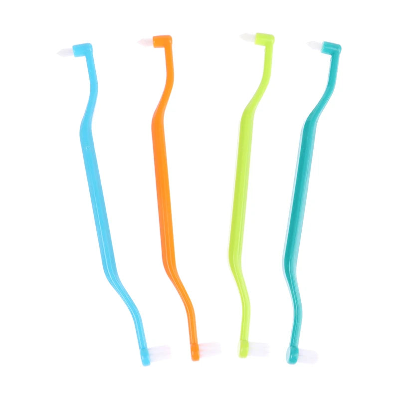Double-Head Orthodontic Toothbrush | Soft Interdental Brush Orthodontic Toothbrush QXL