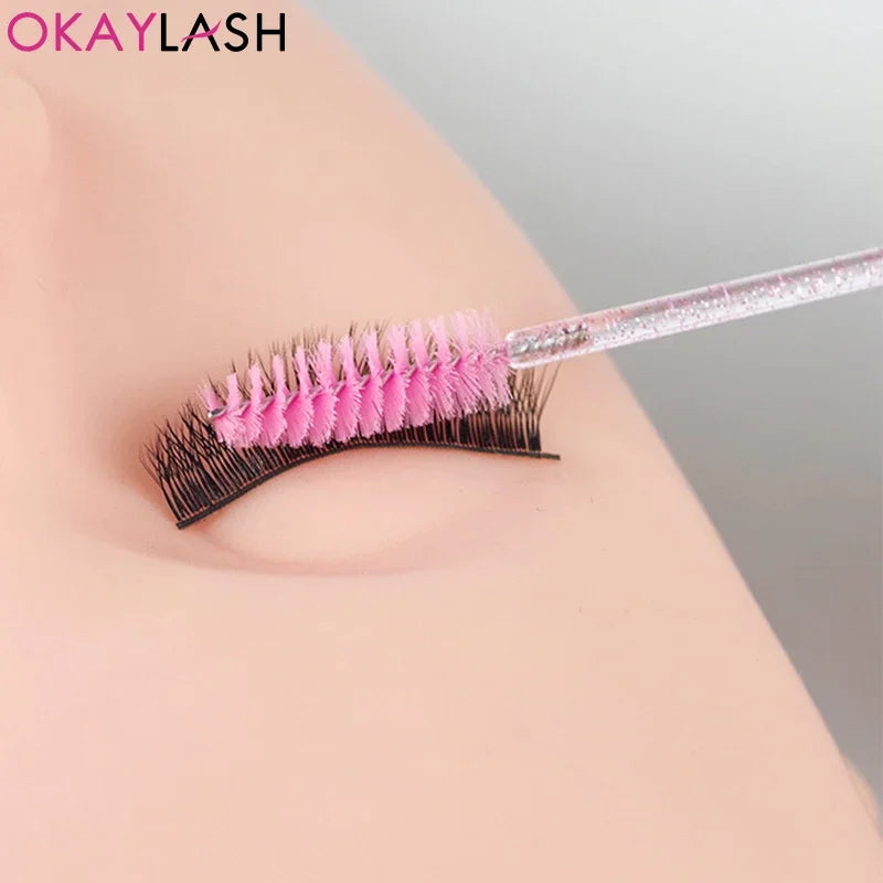 100-Pack Disposable Spoolie Mascara Wands & Lash Brushes Disposable Spoolie Brushes QXL