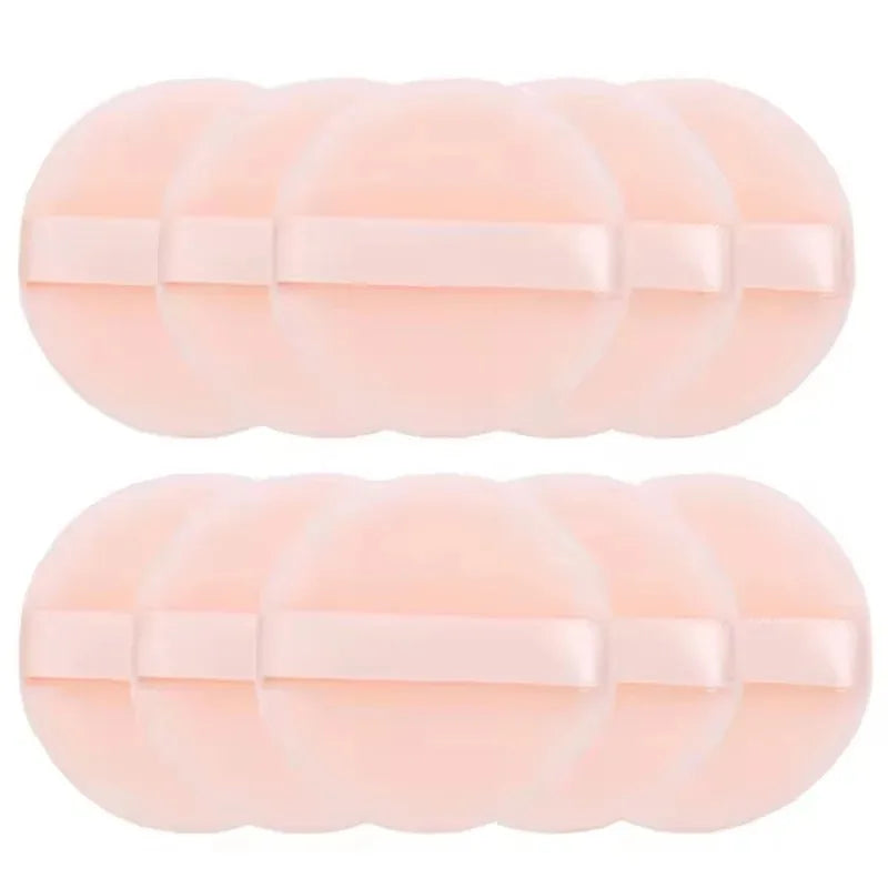 Super Soft Velour Powder Puffs 5 or 10 Pack | Loose & Pressed Makeup Powder Puff QXL