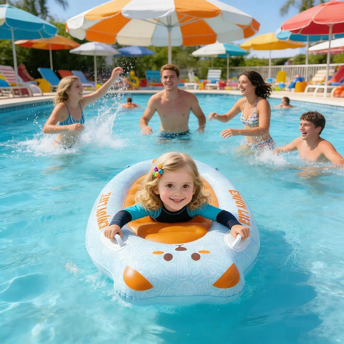 Kids Inflatable Surfboard with Handles | Beach & Pool Float Inflatable Surfboard QXL