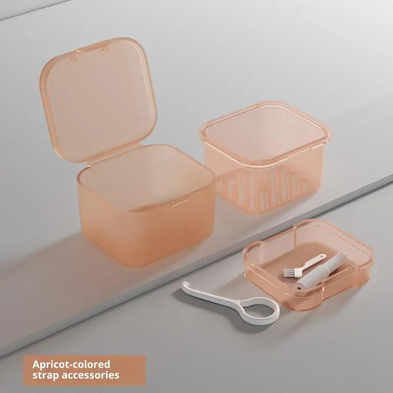 Portable Retainer Case with Brush, Bite Stick & Extractor Retainer Storage Case QXL 1 Nude