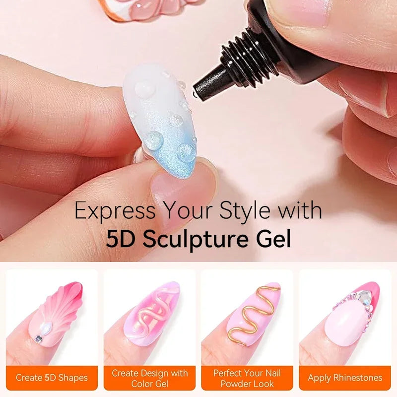 Born Pretty 5D Nail Sculpting Gel | Mirror Embossing 8ml Nail Sculpting Gel QXL