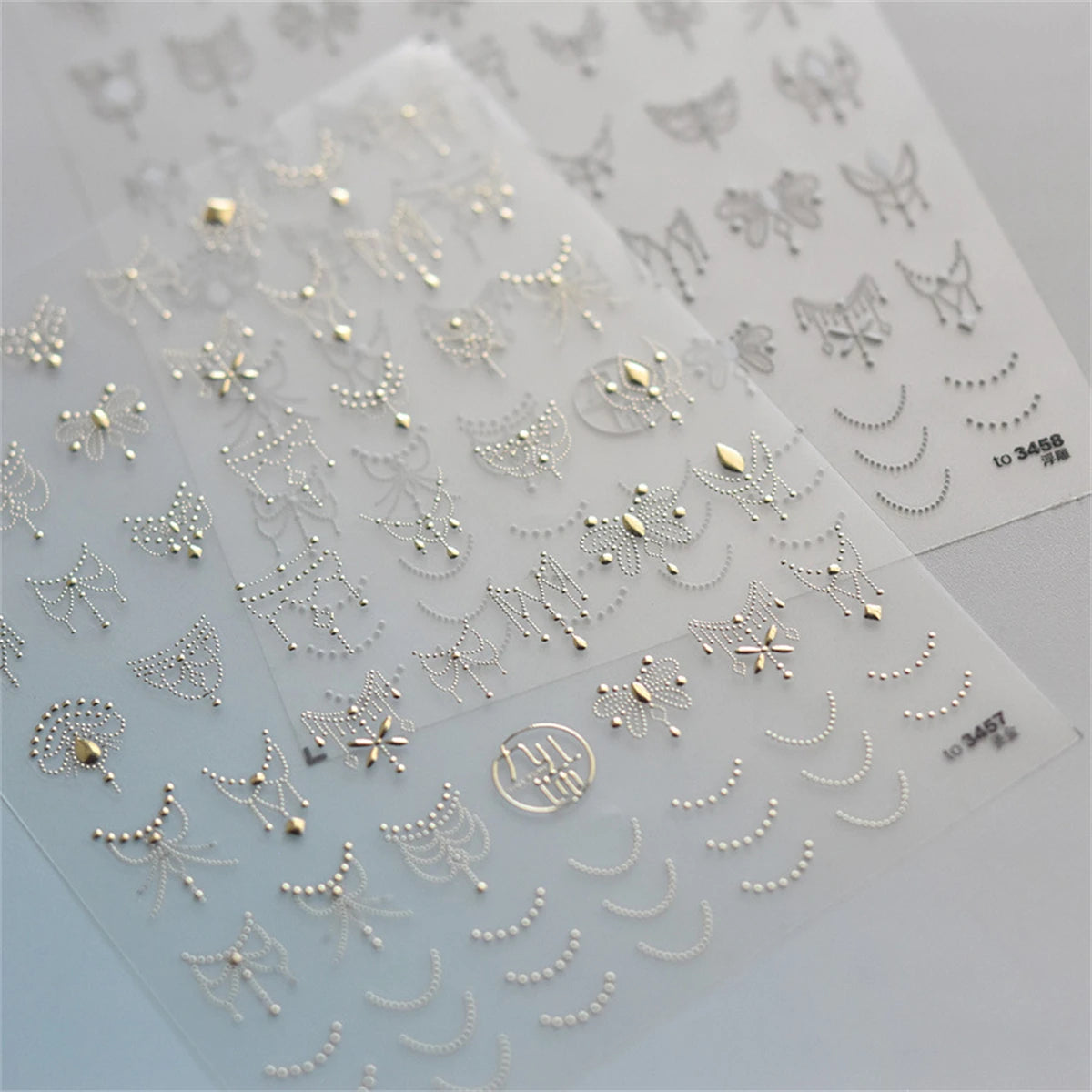 5D Butterfly Nail Art Stickers | Gold Silver Hollow Decals Nail Art Stickers QXL