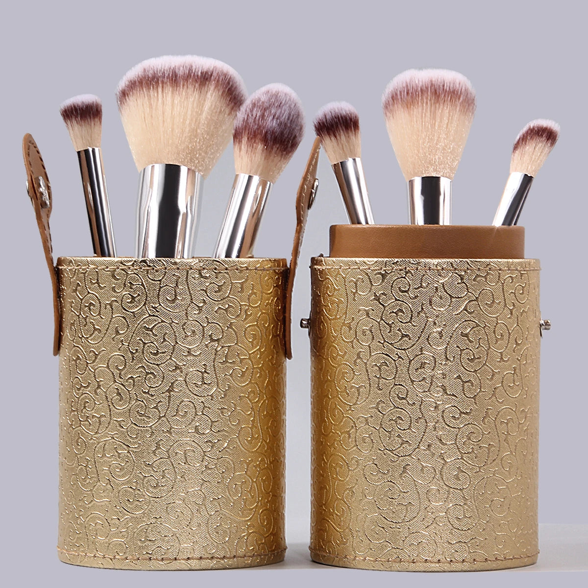 Large-Capacity Gold Makeup Brush Holder & Organizer Bucket Makeup Brush Holder QXL