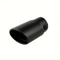 63mm Black Exhaust Tip | Universal Aluminum Muffler Tail Trim Exhaust Tail Tip QXL Black Straight