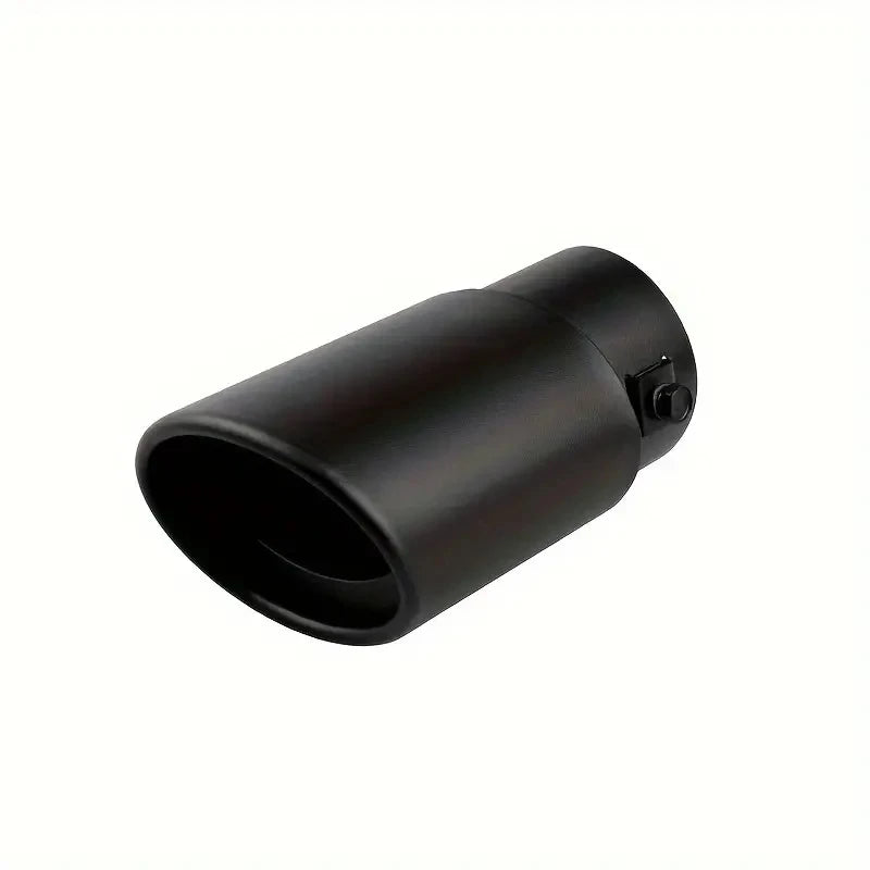 63mm Black Exhaust Tip | Universal Aluminum Muffler Tail Trim Exhaust Tail Tip QXL Black Straight