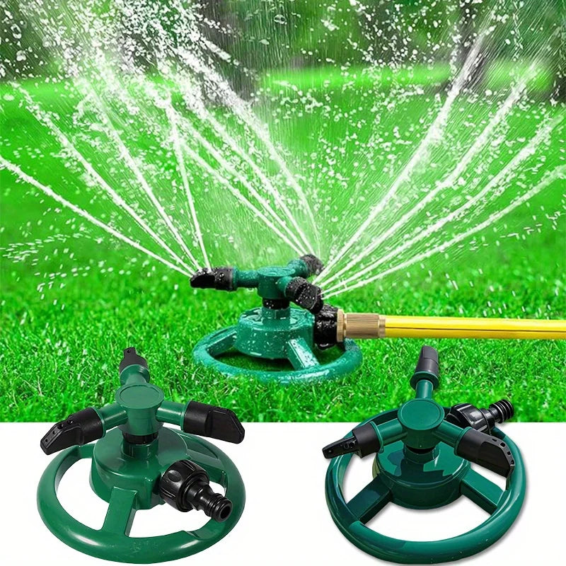 360° Rotating 3-Arm Disc Lawn Sprinkler | Large Area Garden Garden Sprinkler QXL