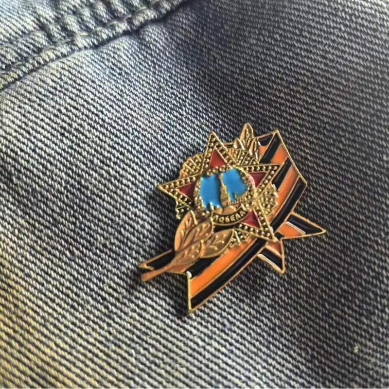Russian Flag Enamel Lapel Pin | Victory Day Brooch Badge Enamel Lapel Pin QXL