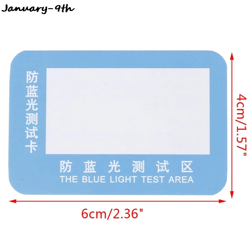 10-Pack Anti-Blue Light Test Cards | UV Lens Detection Eyewear Test Cards QXL