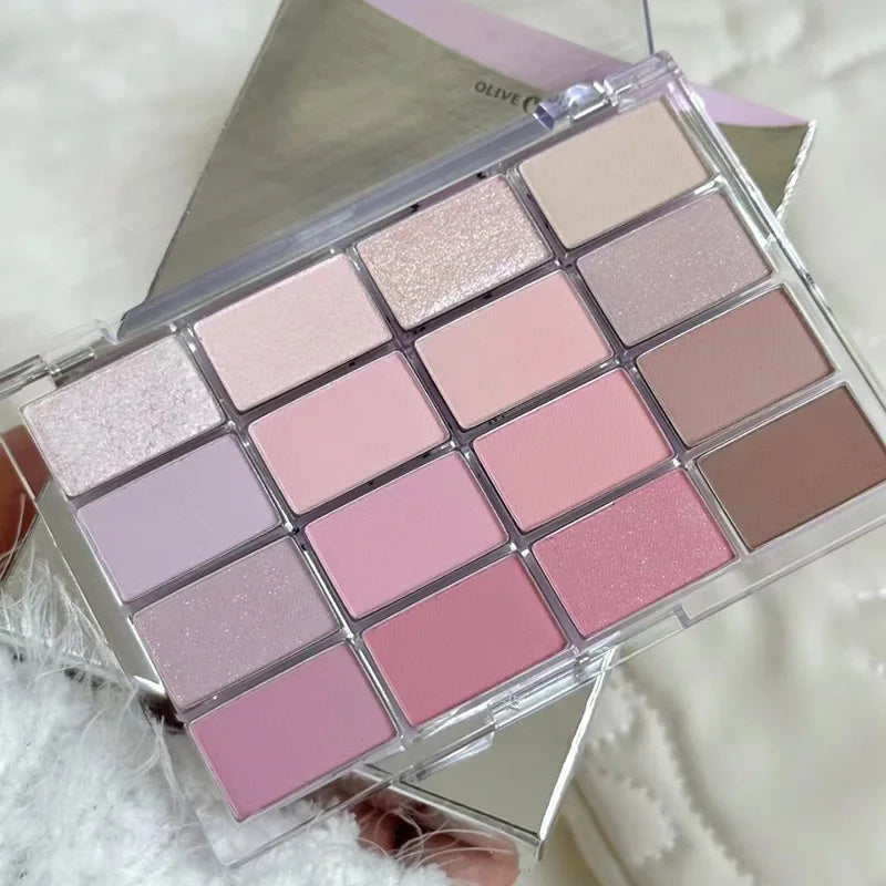 16-Color Nude Eyeshadow Palette | Matte & Pearlescent Neutrals Eyeshadow Palette QXL