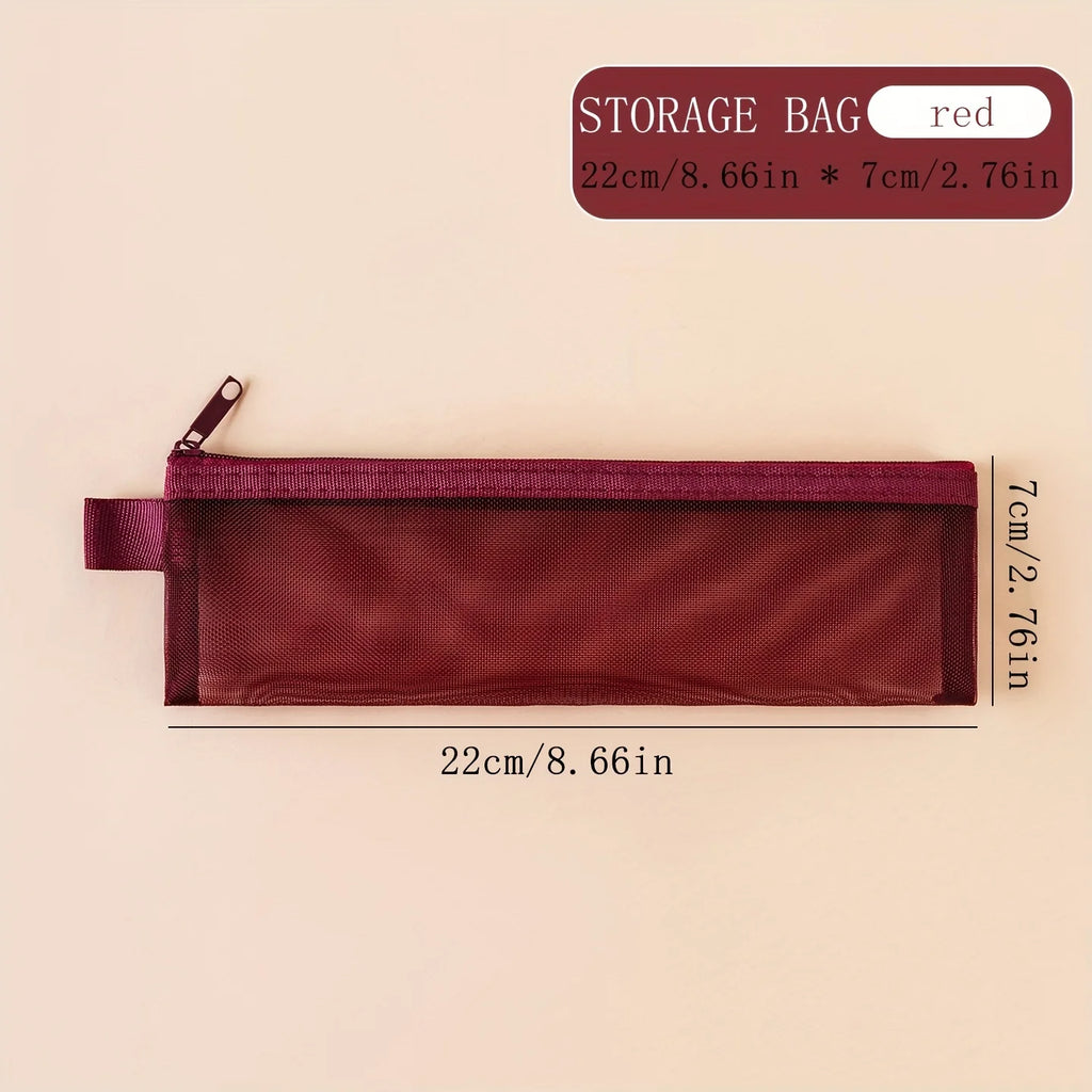 Transparent Mesh Zipper Bags | Travel & Cosmetic Organizer Mesh Zipper Pouch QXL