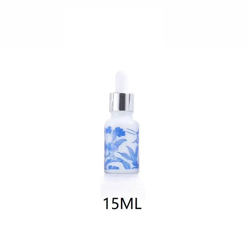 Ceramic Blue & White Porcelain Essential Oil Dropper Bottles Essential Oil Dropper Bottle QXL 15ML