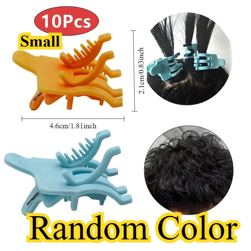 10-Pack Men's Reusable Perm Clips | Hair Curl Styling Clamps Perm Styling Clips QXL S Random color